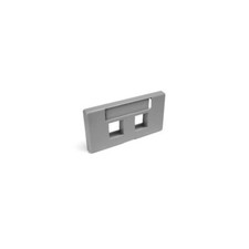 Leviton 49910-SG2 Quickport Modular Furniture Faceplate 2-Port Gray picture