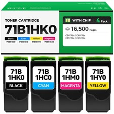 71B1HK0 71B1HC0 71B1HM0 71B1HY0 Toner Cartridge Set 4-Pack with Chip Replacement picture