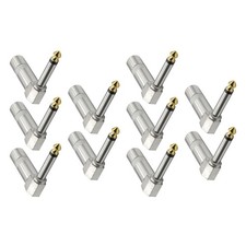 10PCS 1/4 TS Right Angle Mono Phone Plug for recording and performances picture