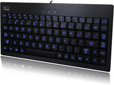 AKB-110EB Slimtouch 110 3-Color Mini Keyboard, 12 Inches, Black picture