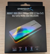 ROCKET RGB USB-C 20Gbps (USB 3.2 Gen 2x2] M.2 SATA/NVMe SSD ENCLOSURE picture