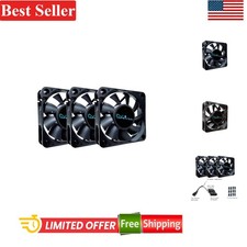 60mm x 60mm x 15mm Case Fan 3-Pack Silent Cooling Compatible With Desktop picture