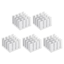 14x14x10mm Thermal Sticky Aluminum Heatsink Electronic Radiators Silver 5Pcs picture