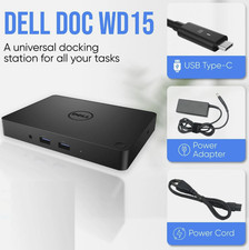 NEW IN BOX | Dell | WD15 K17A USB-C Docking Station w/130W AC Adapter picture