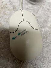 VINTAGE WIRED MOUSE BEIGE 2 BUTTON MADE BY FOWARD ELECTRONICS CO. picture