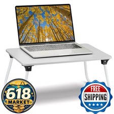 Ruxury Foldable Lap Desk Laptop Stand Bed Desk Table Tray - White KS1 picture
