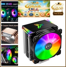 CR1400 RGB CPU Air Cooler 92mm PWM Fan 4 Heat Pipes Intel LGA1851 1700 AMD AM5 picture