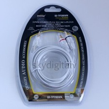 3.5mm Stereo Plug to 2 RCA Male Audio Cable 4 MP3 iPhone iPad Kindle PC AUX 6' picture