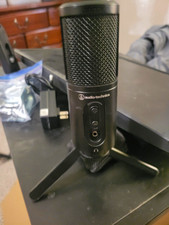 Audio-Technica AT2020USB+ USB Desktop Condenser Mic Black Mute Tripod picture