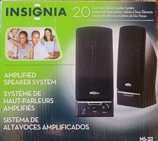 Insignia 2.0 2-Piece Amplified Stereo Speaker System Sounds Amazing New picture