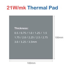 Soft 21W/mk Thermal Pad for CPU GPU Heatsink Cooling Conductive Silicone Pad picture