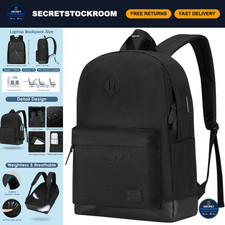 Travel Laptop Backpack with USB Charging Port, Waterproof, Fits 15.6