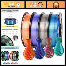 Dual Color 3D Printer Filament Bundle 4KG - 1.75mm PLA, Bicolor, Vacuum Packed, picture