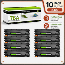 GREENCYCLE 10PK CE278A 78A Toner Cartridge Fits For HP LaserJet P1606dn M1536dnf picture