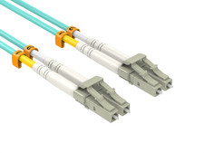 2m OM4 LC to LC UPC Duplex Corning Fiber Optic Cable Multimode 50/125 LSZH/OF... picture
