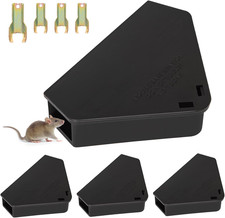 Mouse Station with Keys Black 4 Pack, Key Required Mouse Stations, Mice Stations picture