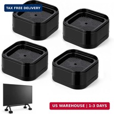 4 Pack TV Stand Riser Blocks, Desk Height Risers Blocks Square Stackable Non-Sli picture