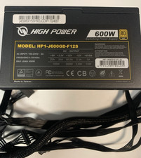 High Power HP1-J600GD-F12S 600W 80+ Gold Power Supply Unit - Black picture