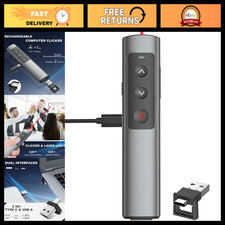 Wireless Presentation Clicker for PowerPoint - 2-in-1 USB/Type C Receiver, Remot picture