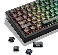 Transparent Carbon Fiber Pattern PC Cherry Profile Keycap Shine Through 106 Key picture