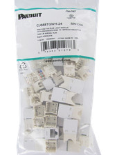(24-PACK) Panduit CJ688TGWH-24 Mini-Com Cat6 Jack, White, GENUINE ~STSI picture