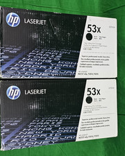 LOT OF 2 NEW OEM SEALED HP LASERJET TONER CARTRIDGES Q7553X BLACK picture