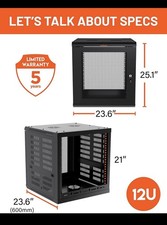ECHOGEAR 12U Network Rack Cabinet Enclosure with Lock picture