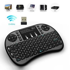 Rii i8+ Black Mini Wireless Keyboard with BACKLIGHT for Smart TV Android TV Box picture