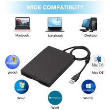 3.5 inch USB 2.0 Portable External Floppy Disk Drive 1.44Mb Reader FDD PC Laptop picture