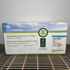 Staples Sustainable Earth SEB2600CR Reman Toner Cartridge For HP Q6002A Cyan picture