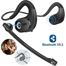 Mpow Bluetooth Headset Open Ear Headphones with Removable Noise Cancelling Mic picture