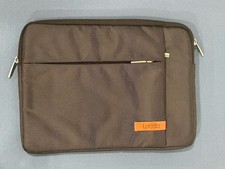 Lacdo Laptop Sleeve Carrying Case Brown Padded Zipper Computer Bag - 15” picture