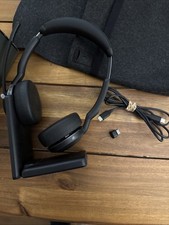 Jabra Evolve2 55 Stereo USB-C Wireless Headset MS Teams Link 380 Dongle picture