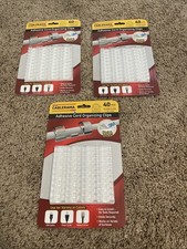 3 X Cablerama Adhesive Cord Organizing Clips 40 Pieces Clear Clips As Seen On TV picture