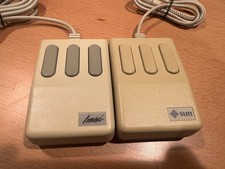 x2 Lot SUN Vintage Optical Mice Mouse Systems Imsi PS2 DB25 picture