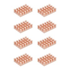 8 Pcs Copper Heatsink 10x15x4mm, Heat Sink Cooler Radiator for picture