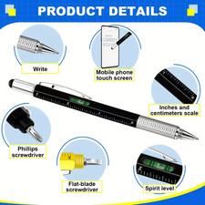 2pcs Stylus/Pen Multi-Tool Metric/Imp Ruler, Level, Tech Screwdriver +Ink Refill picture