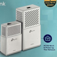 TP-Link AC750 Wi-Fi Range Extender AV1000 Powerline TL-WPA7510 KIT Gigabit Port picture