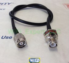 RP-TNC Male to RP-TNC Female RG58 Coax Choose Your Length Assembled in the USA picture