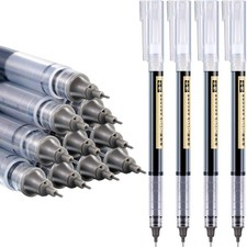 Japanese Pen Rolling Ball 0.5mm Black 12 Pcs Frienda Gel picture