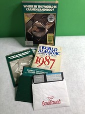 Where In The World Is Carmen Sandiego For Tandy 128k 2 Disks Broderbund 1987 picture