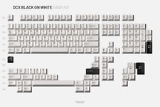 Drop DCX Black-on-White Key Cap Base Kit Set 150 KeyCaps Open Box  picture
