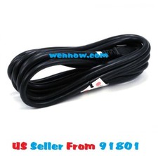 15Ft 14AWG Power Cable w 3 conductor PC Connector-Black picture