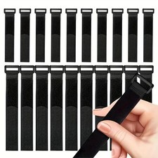 VELCRO Brand Bulk Pack 20 Reusable Fastening Cable Straps with Buckle Variety US picture