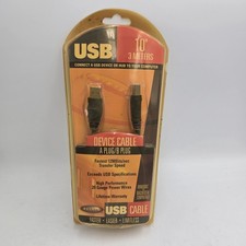 Belkin Pro Series USB A to B Device Cable 10ft F3U133-10 New Sealed Vintage NOS picture