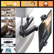 Adjustable 3-in-1 Car Headrest Tablet Holder, Universal Fit, Easy Installation picture