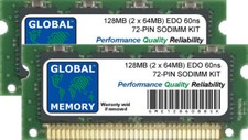 128MB (2 x 64MB) 60ns 72-PIN EDO SODIMM MEMORY RAM KIT FOR LAPTOPS/NOTEBOOKS picture