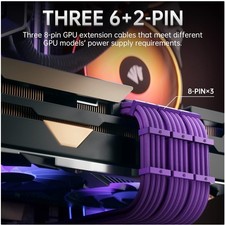Gaming Power Supply Cable Kit 16AWG PSU Extension Cables picture