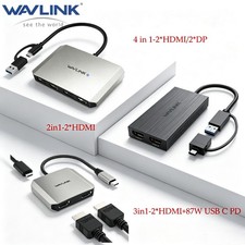 USB C/USB 3.0 to HDMI Video Cable Adapter 2K/4K 2 HDMI For PC Laptop HDTV LCD TV picture