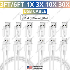 For iPhone 13 12 11 8 7 XR SE iPad USB Data Charging Cord Fast Charger Cable Lot picture